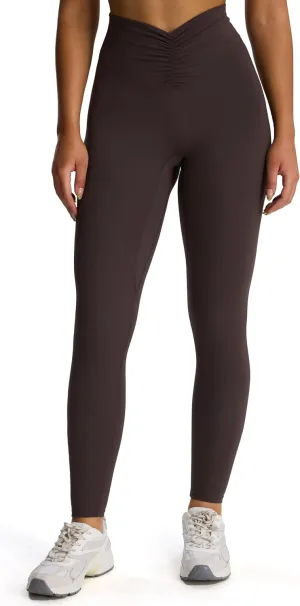 Aoxjox High Waisted Workout Leggings for Women Hidden Scrunch V Waist Front Illusion Ruched Athletic Yoga Pants 26"
