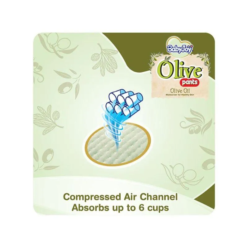 Baby Joy Olive Pants Mega Box - Size 3 - Medium - 6-12 kg - 162 Diapers