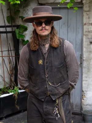 Belafonte Ragtime Clothing, Service Vest, Doromole Canvas, Doro Brown, 26-15