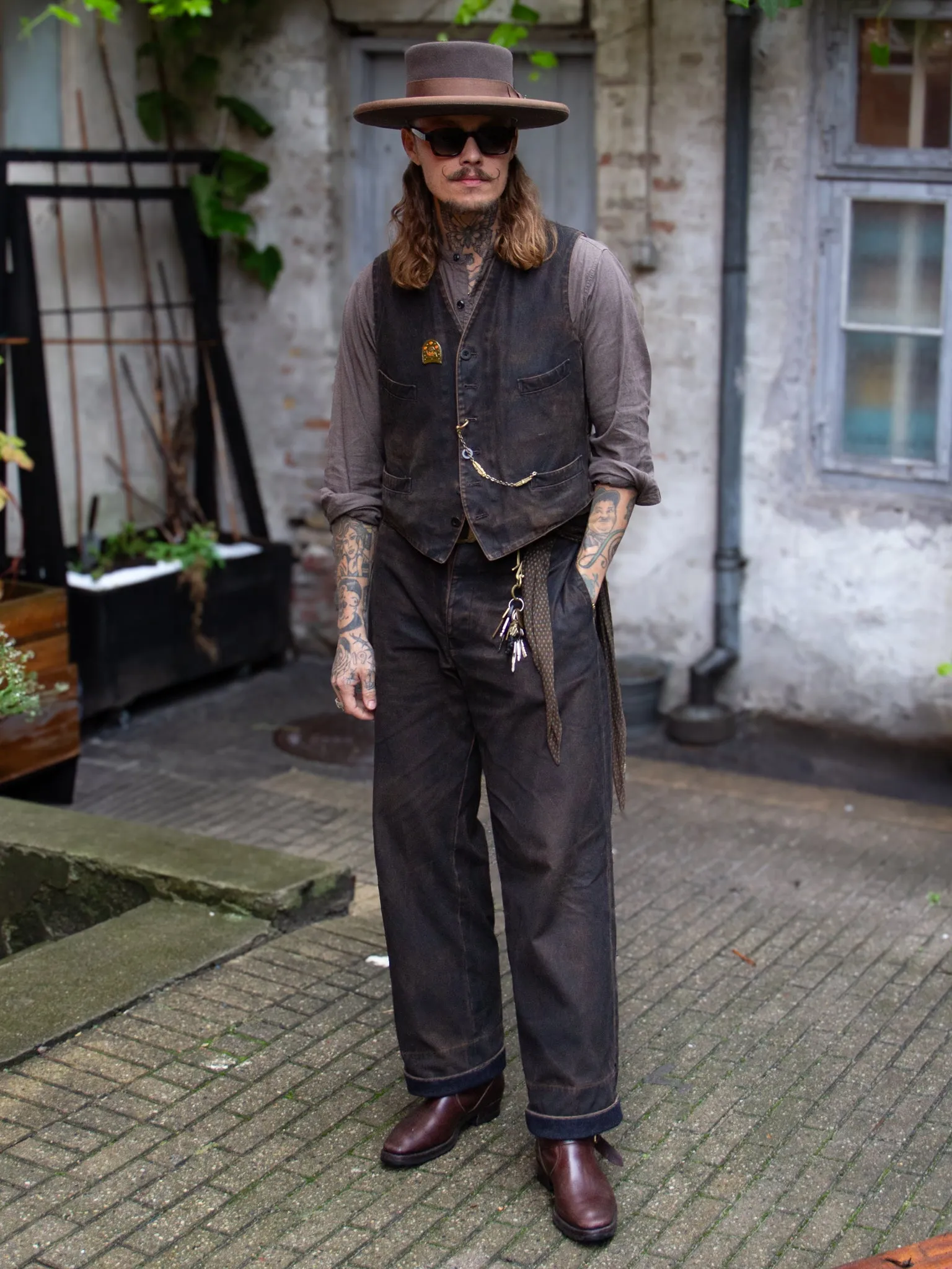 Belafonte Ragtime Clothing, Service Vest, Doromole Canvas, Doro Brown, 26-15
