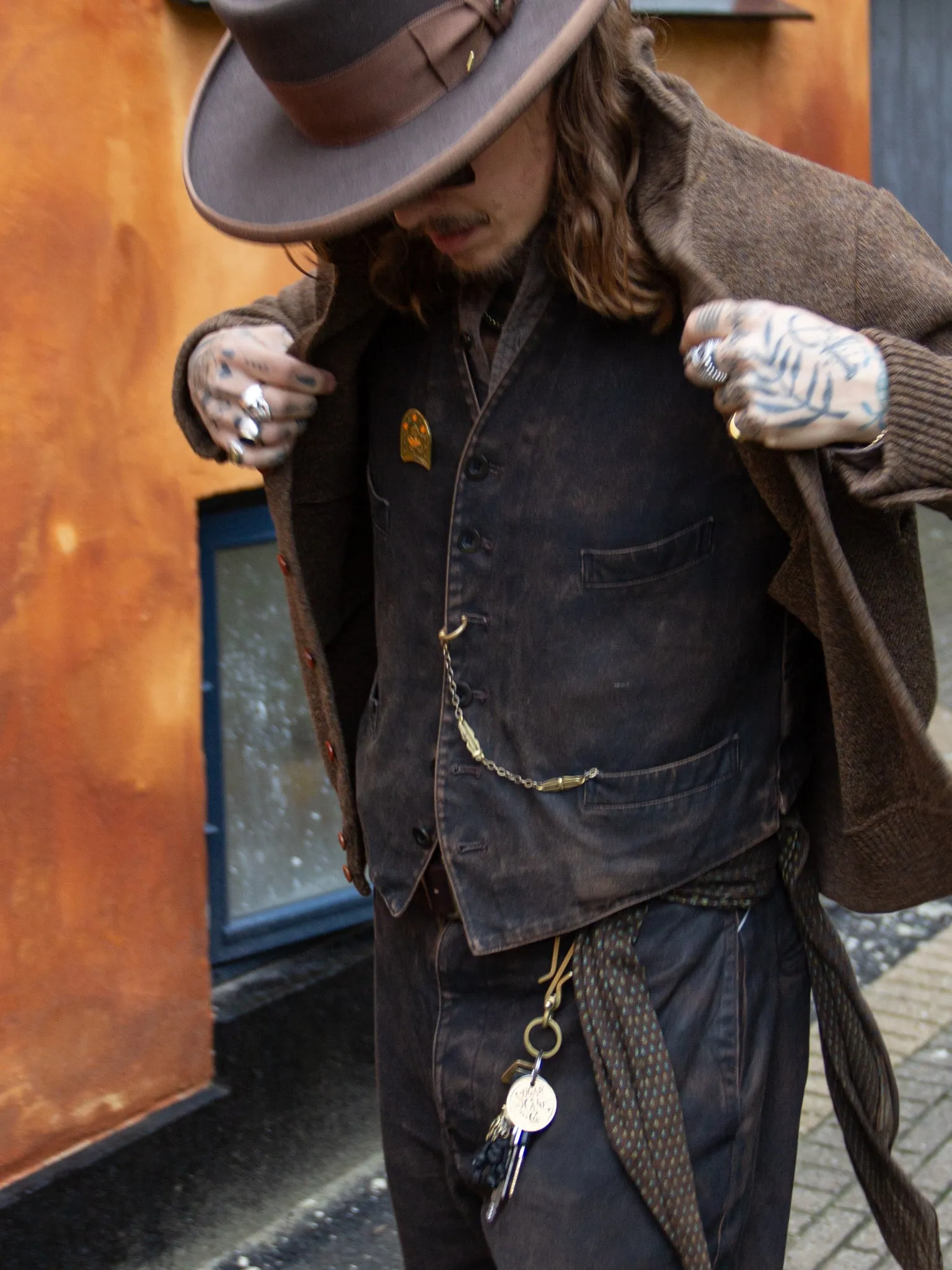 Belafonte Ragtime Clothing, Service Vest, Doromole Canvas, Doro Brown, 26-15