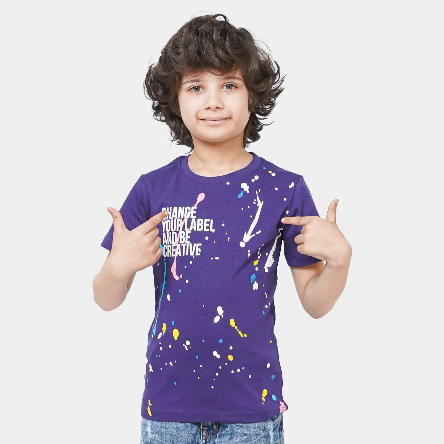 Boys T-Shirt Be Creative | Navy Blue