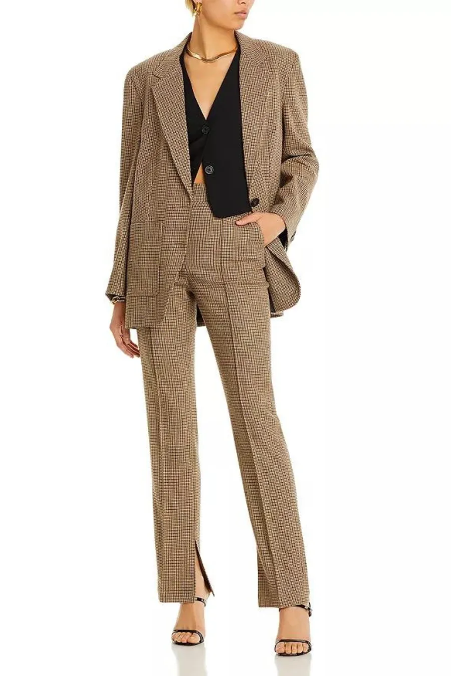 Bradley Blazer Brown Check