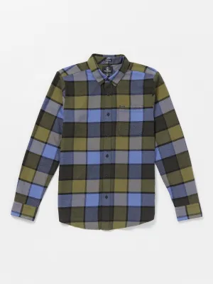 Caden Plaid Long Sleeve Shirt - Rinsed Black