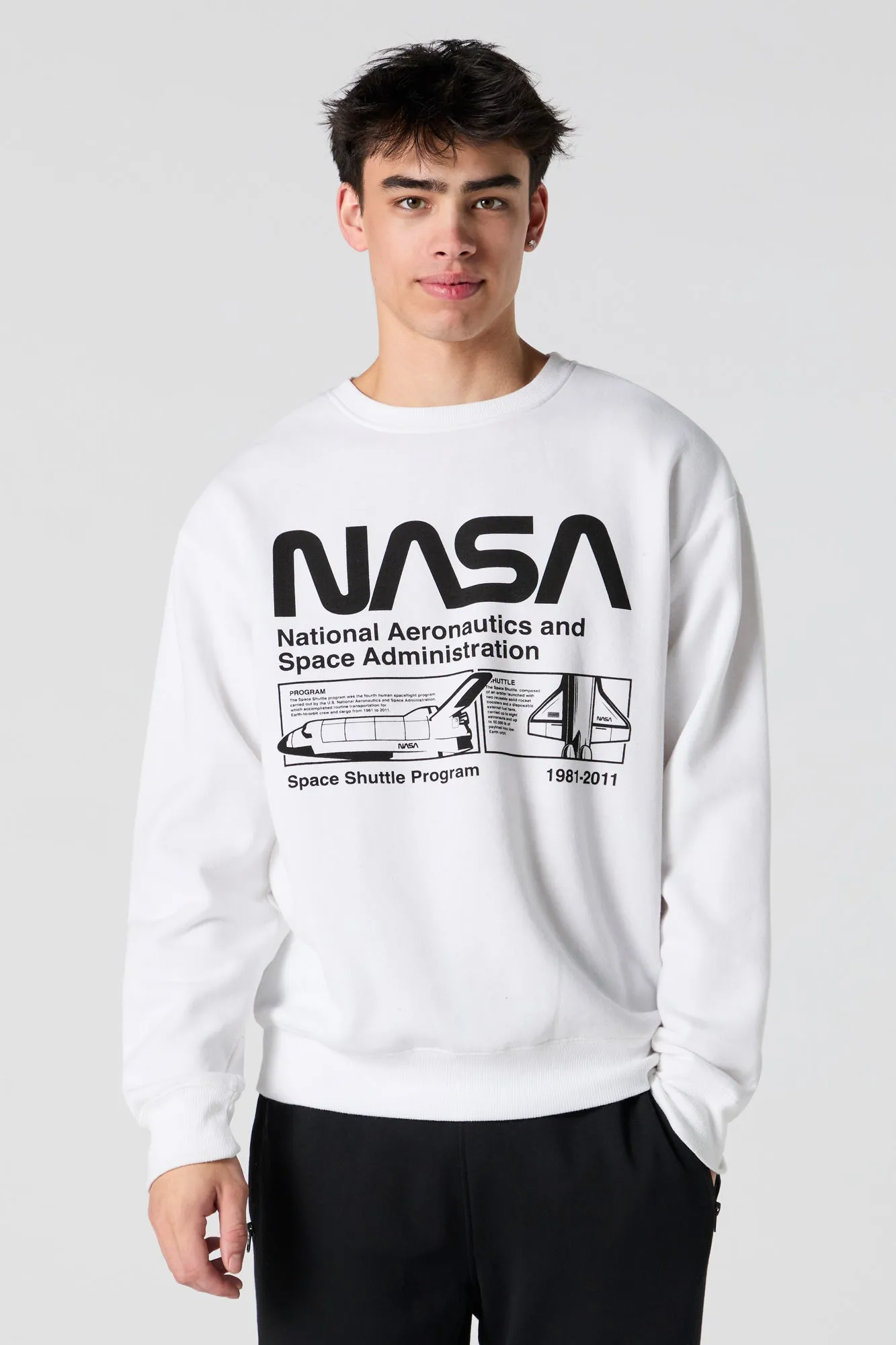 Chandail en mollton à imprimé NASA