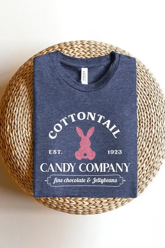 Cotton Tail Easter Bunny Glitter Graphic T Shirts