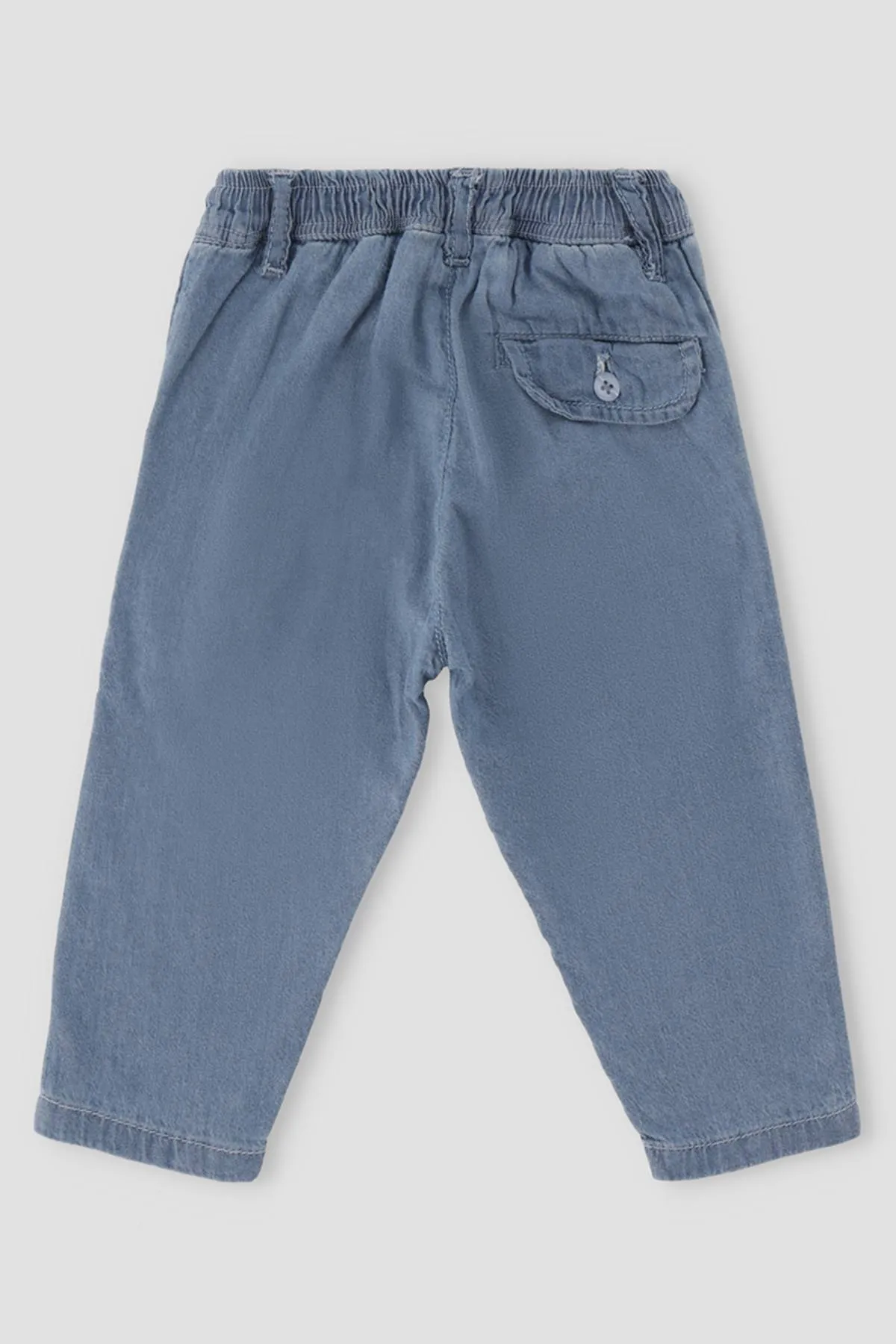 Denim Pant With Drawstring For Baby Boy - Blue