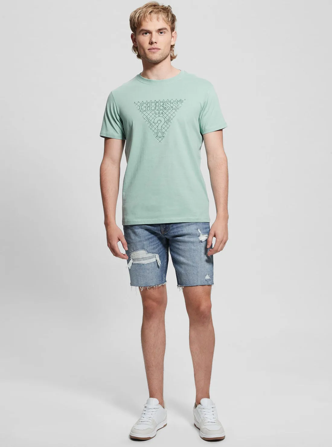 Eco Green Triangle Embroidered T-Shirt