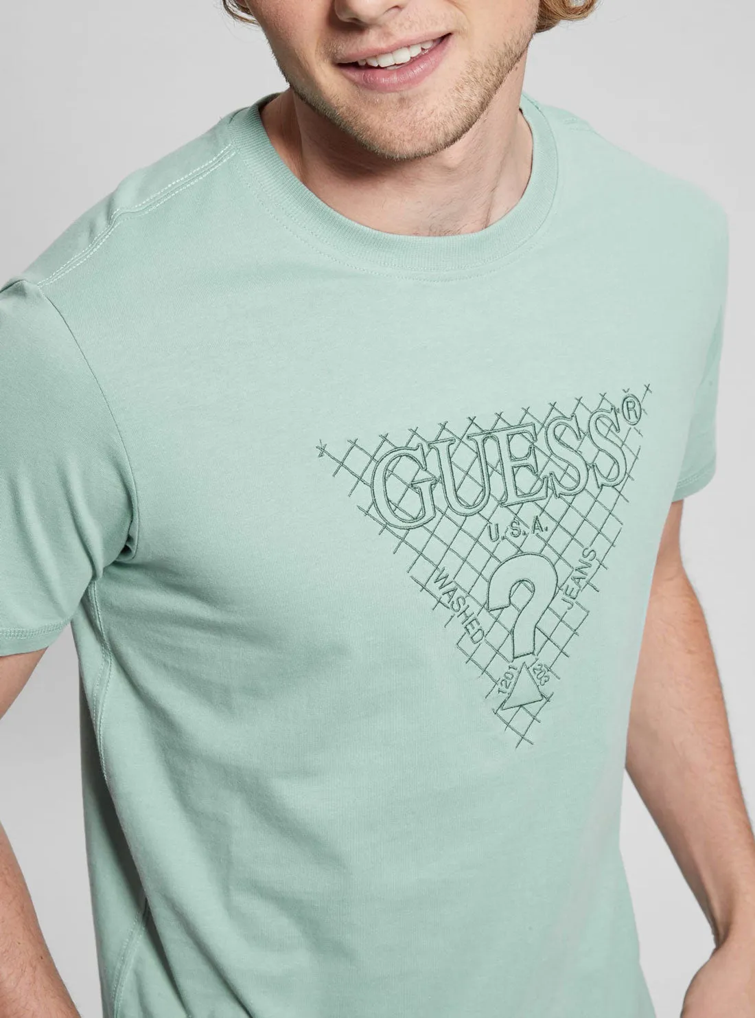 Eco Green Triangle Embroidered T-Shirt