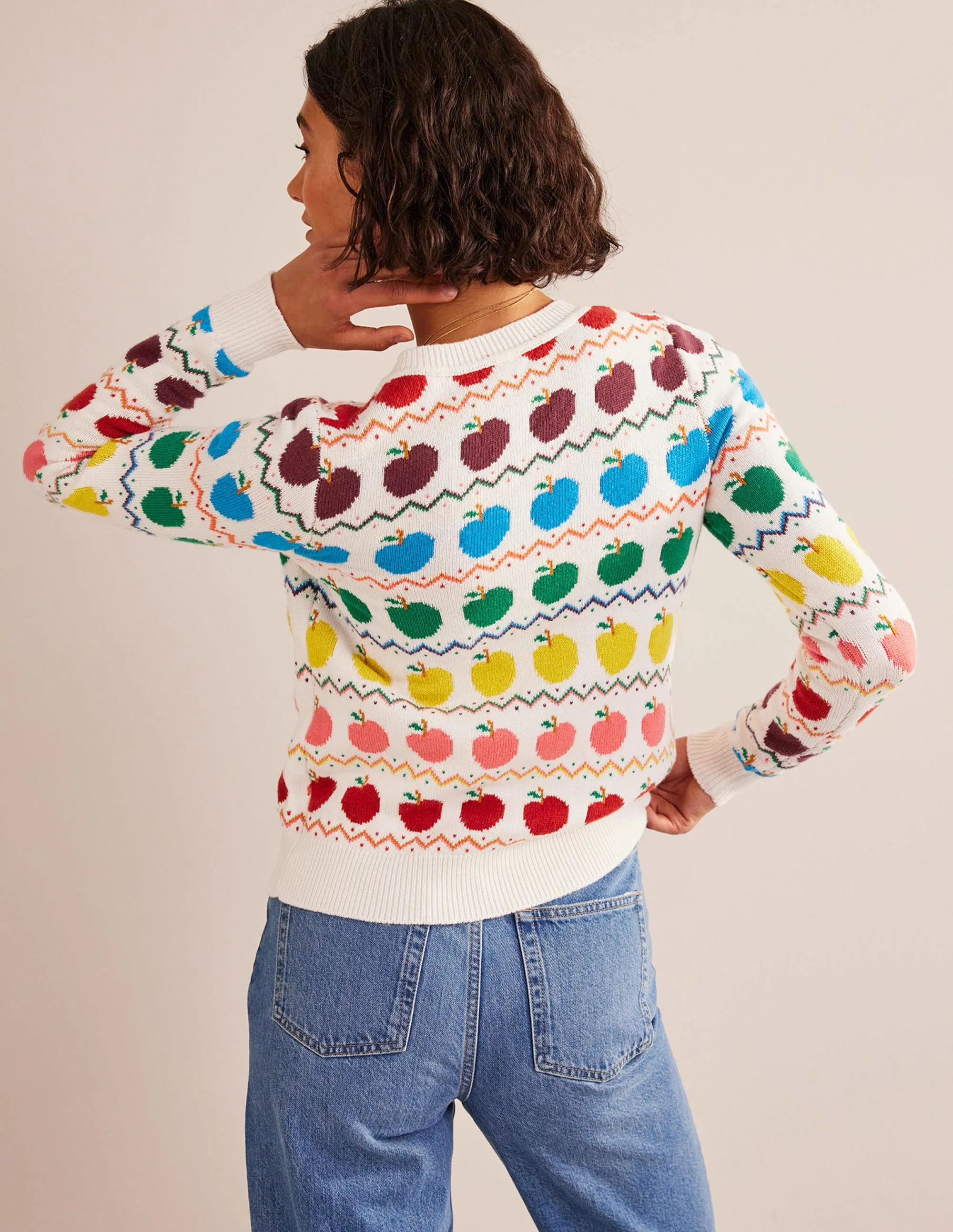 Edie Fair Isle Cardigan-Apple Fair Isle