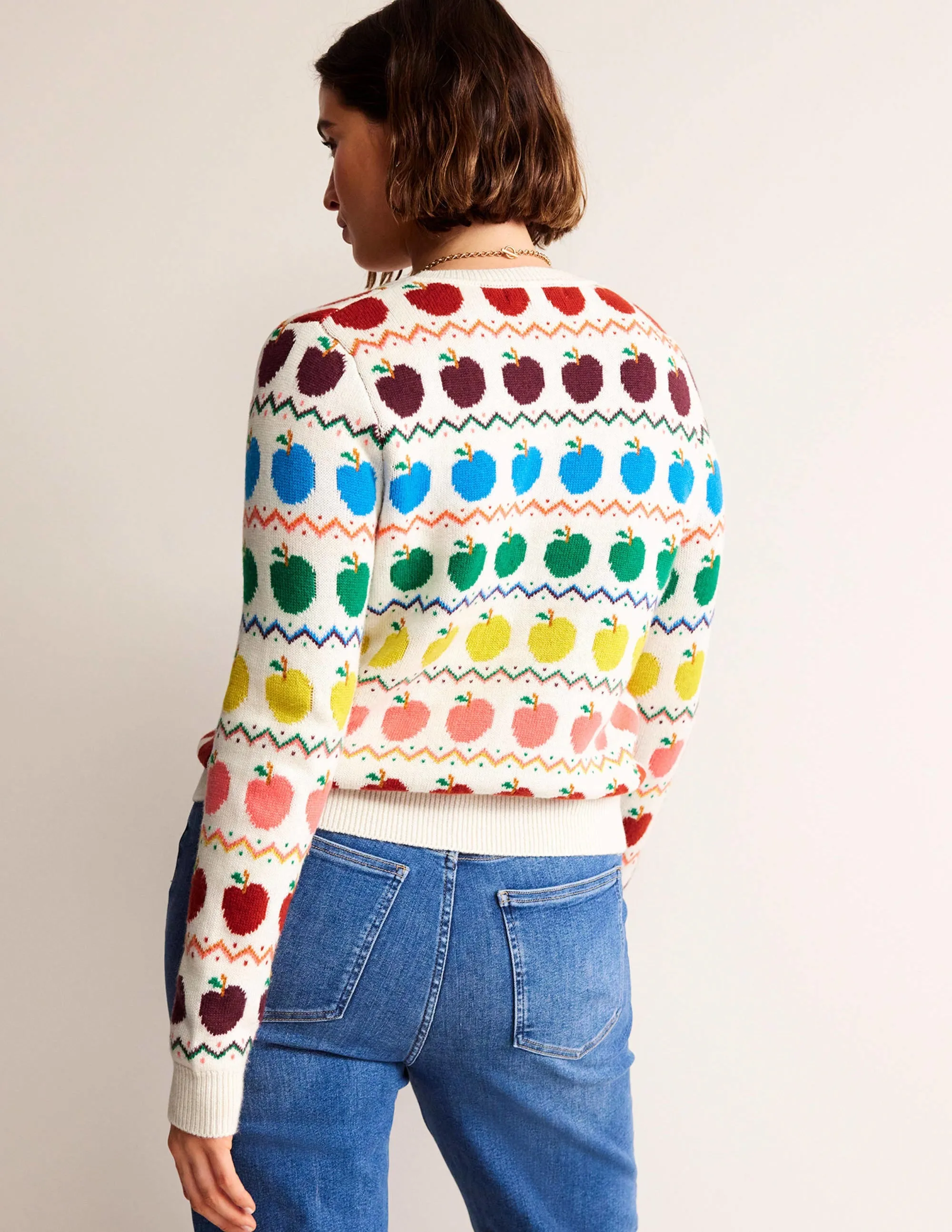 Edie Fair Isle Cardigan-Apple Fair Isle