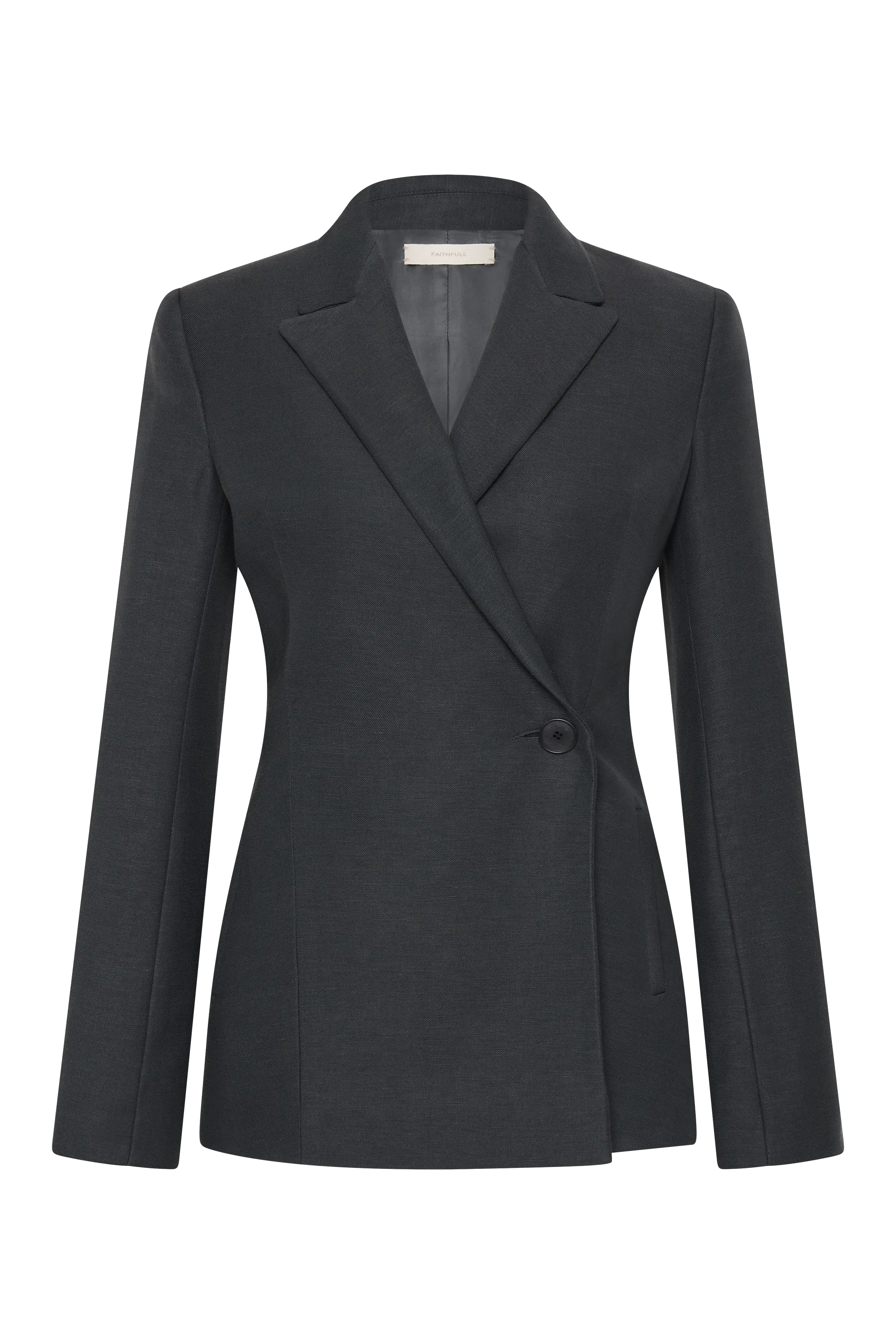 Enna Long Sleeve Blazer Charcoal