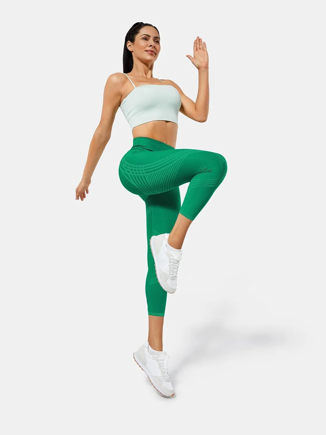 Fanka 7/8 High Waisted Leggings for Women Tummy Control Reversible Wear Body Sculpt Leggings Workout Yoga Pants