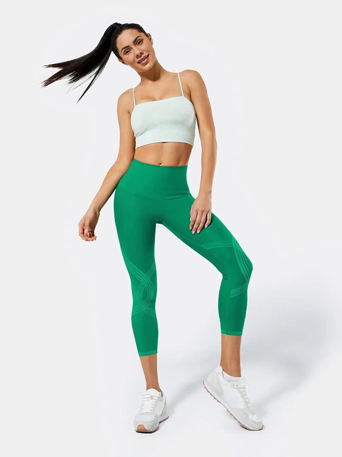 Fanka 7/8 High Waisted Leggings for Women Tummy Control Reversible Wear Body Sculpt Leggings Workout Yoga Pants