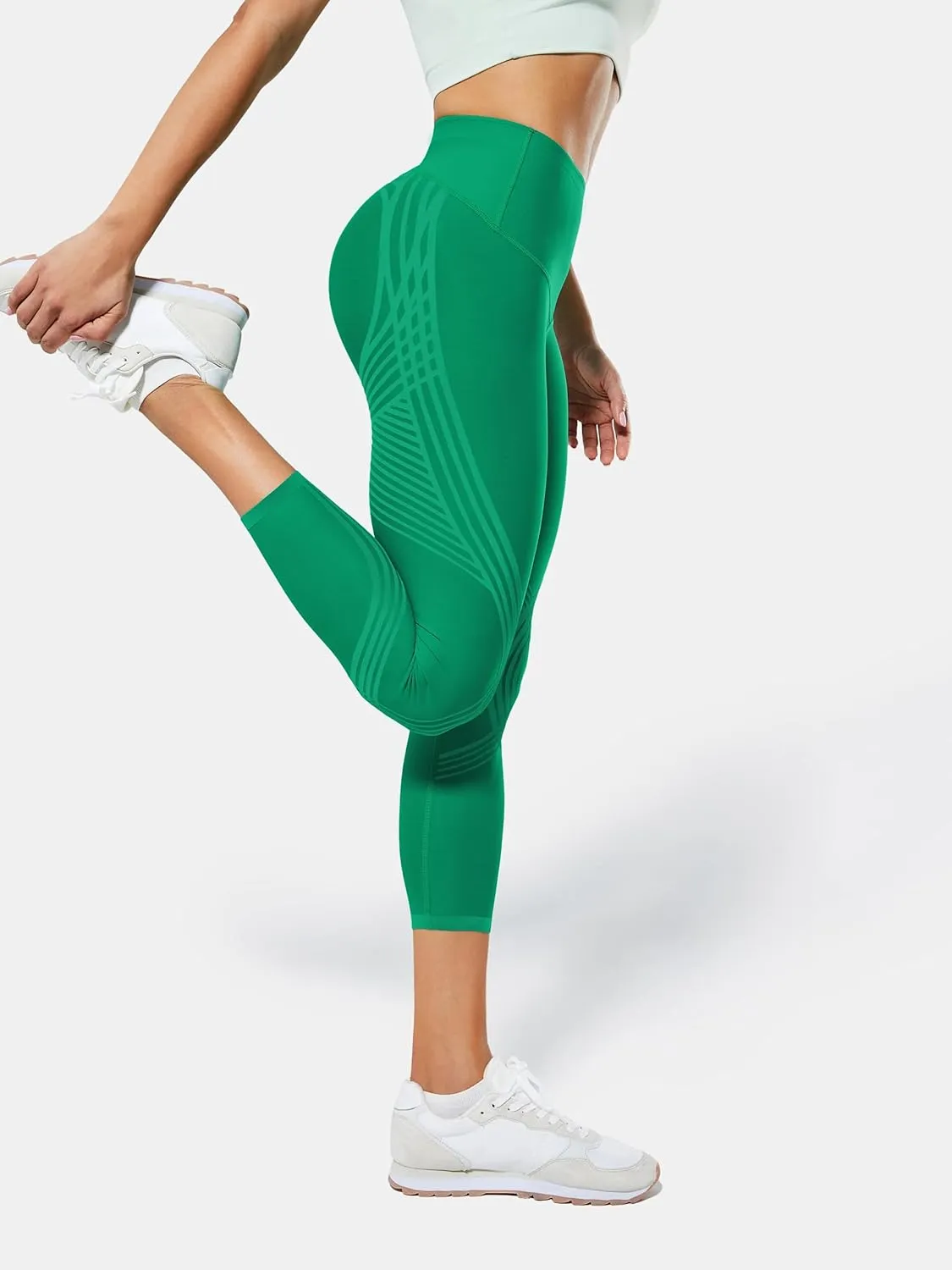 Fanka 7/8 High Waisted Leggings for Women Tummy Control Reversible Wear Body Sculpt Leggings Workout Yoga Pants