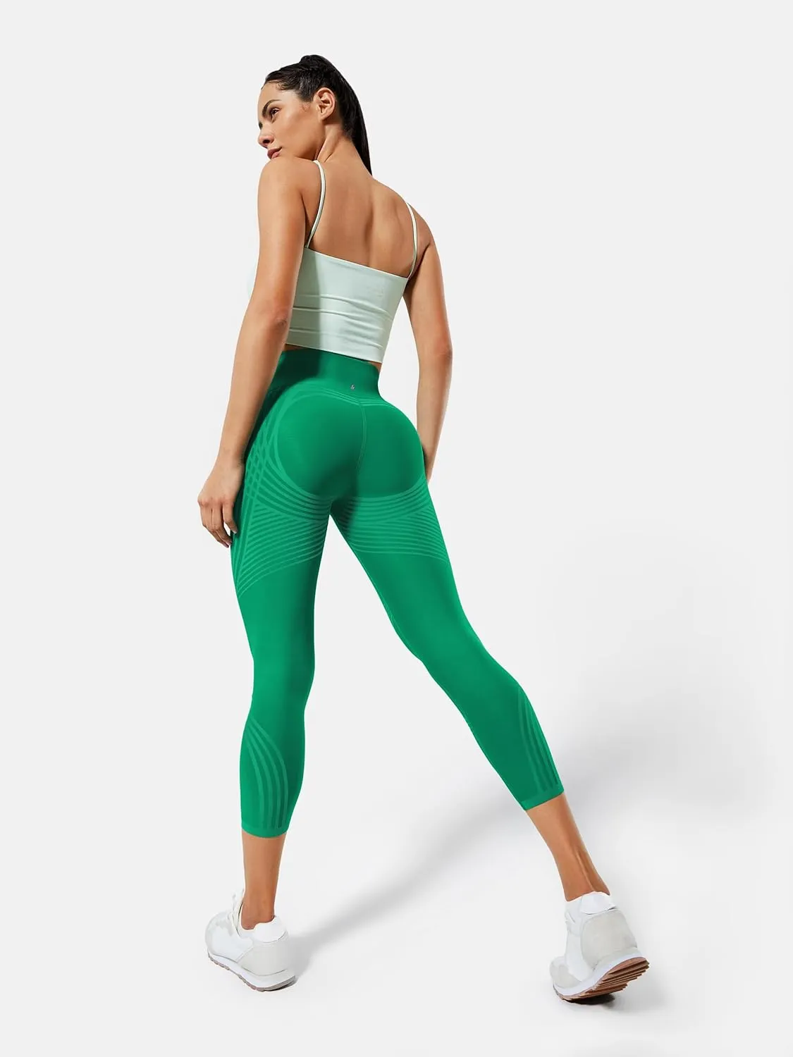 Fanka 7/8 High Waisted Leggings for Women Tummy Control Reversible Wear Body Sculpt Leggings Workout Yoga Pants
