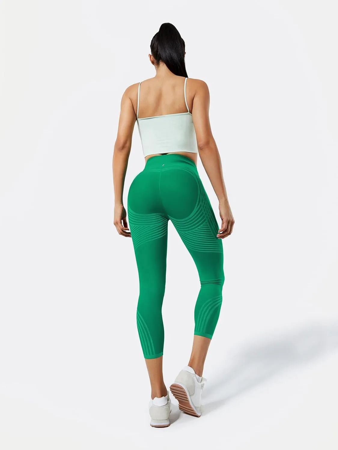 Fanka 7/8 High Waisted Leggings for Women Tummy Control Reversible Wear Body Sculpt Leggings Workout Yoga Pants