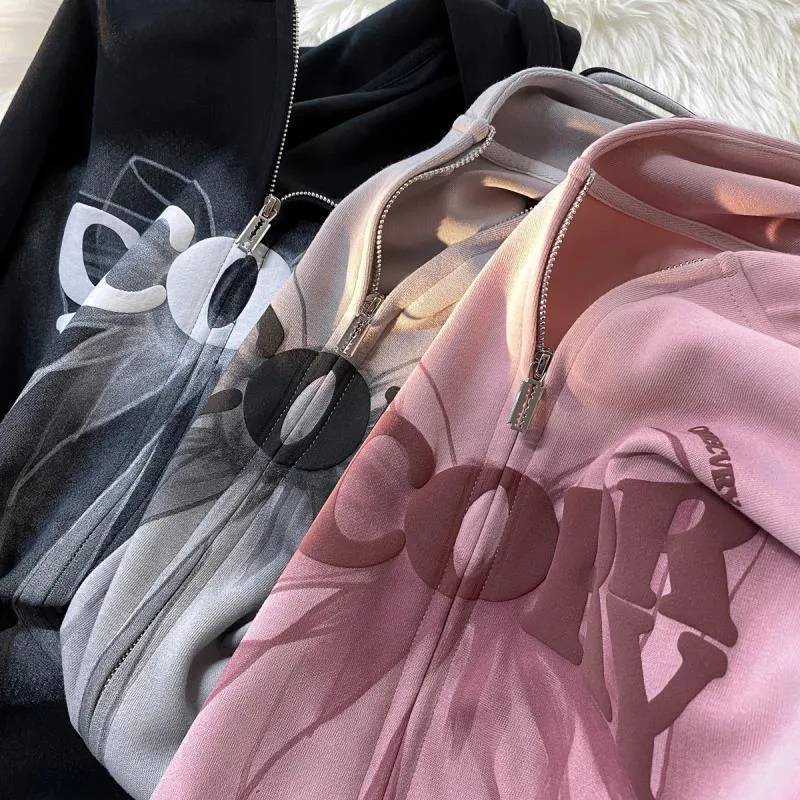FashionSierra - Cool Wind Bow Hooded  Zippe Jacket