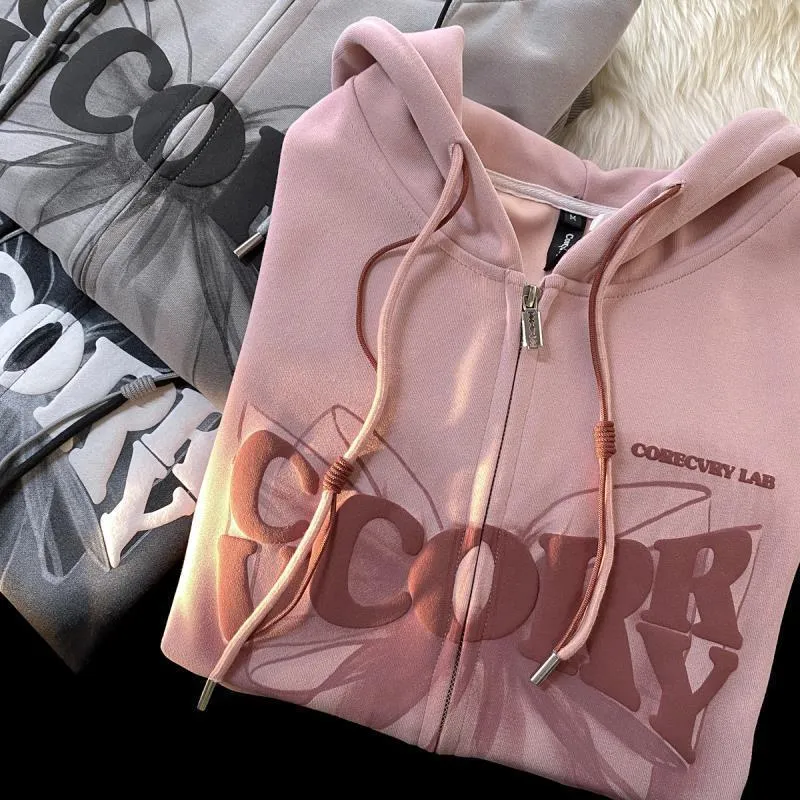 FashionSierra - Cool Wind Bow Hooded  Zippe Jacket