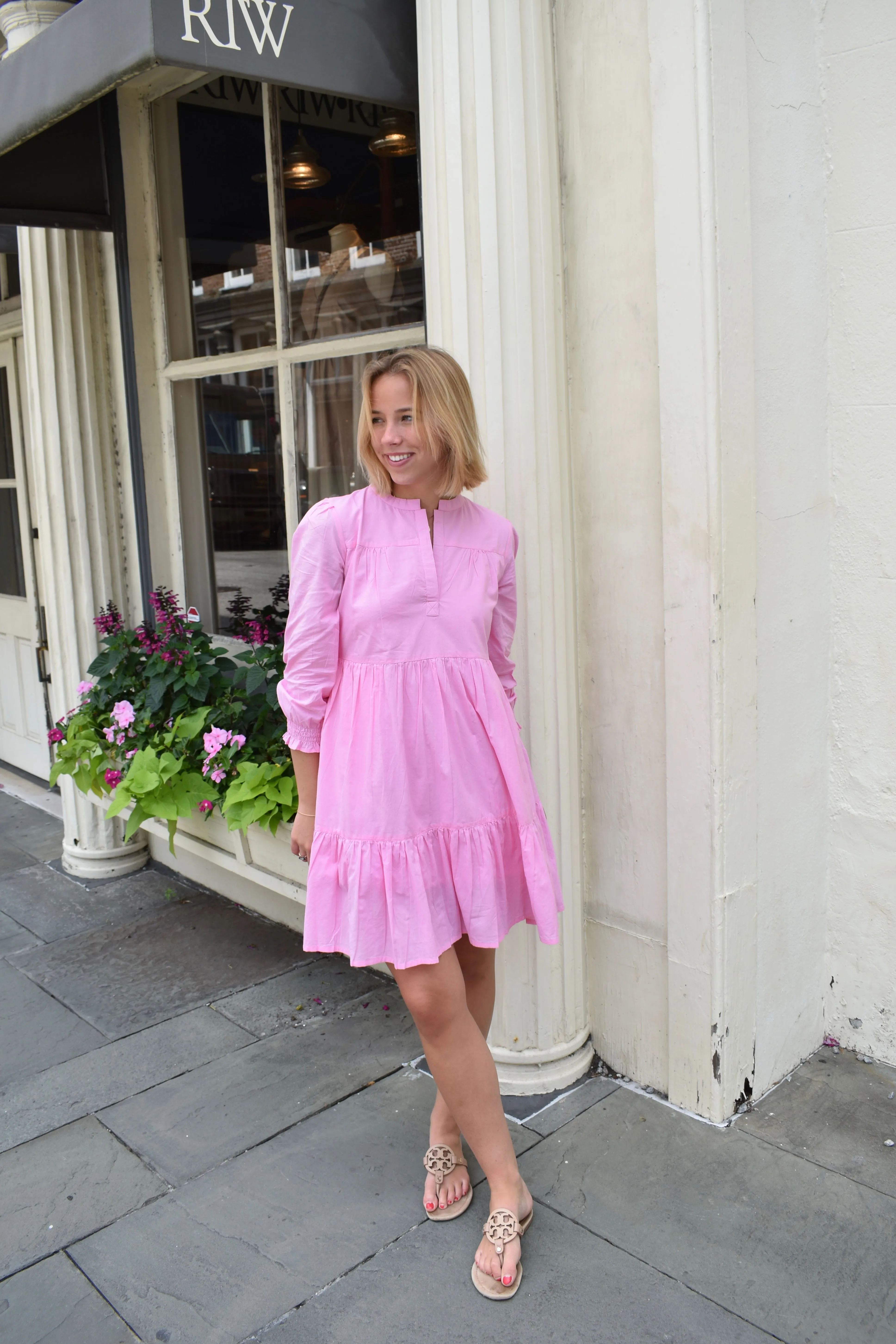 Folly Mini Dress Row Pink Final Sale