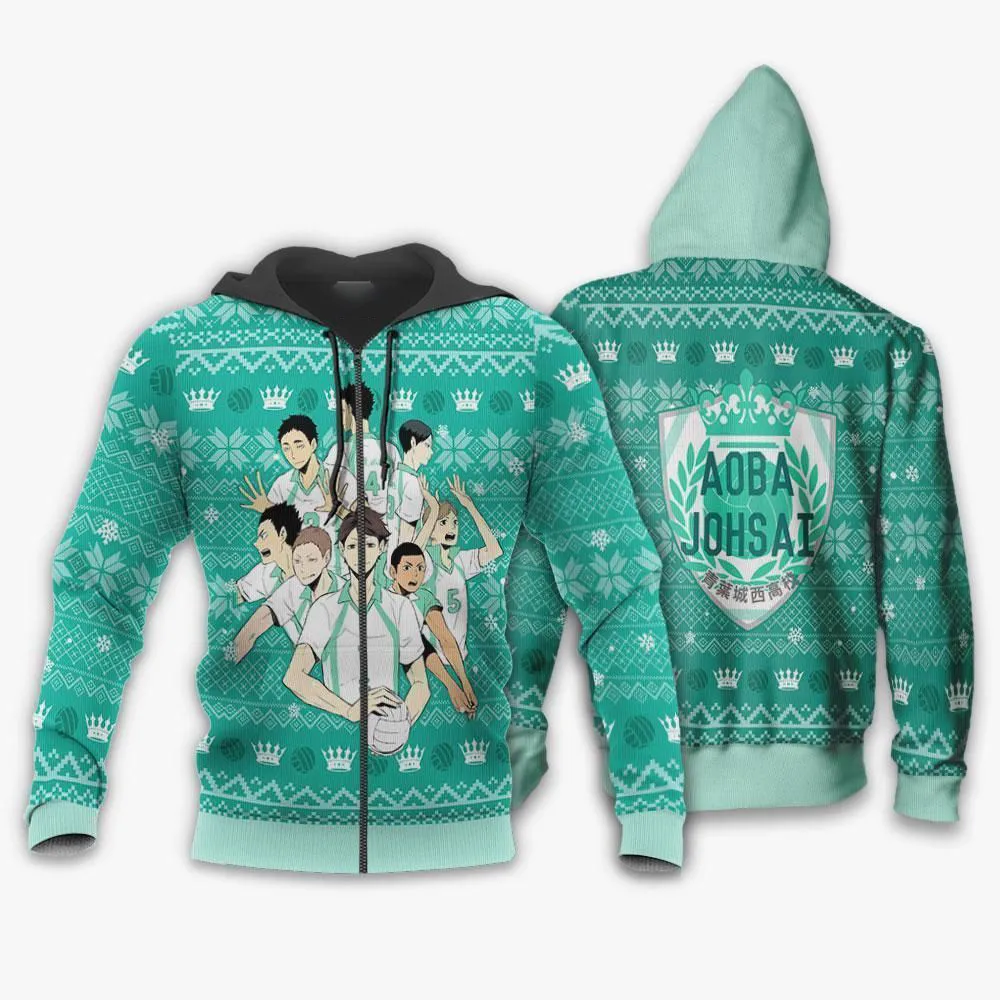 Giftngon - Aoba Johsai Ugly Christmas Sweater Haikyuu Anime Xmas Shirt
