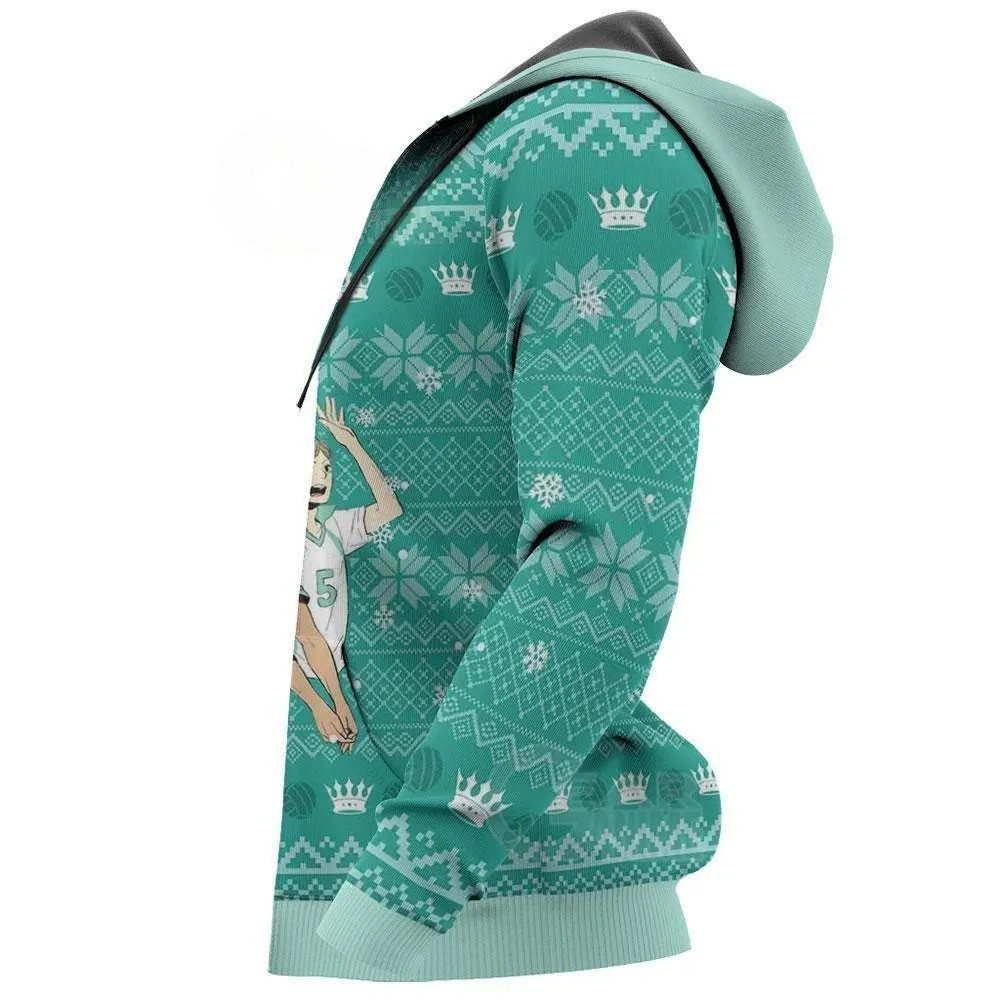Giftngon - Aoba Johsai Ugly Christmas Sweater Haikyuu Anime Xmas Shirt