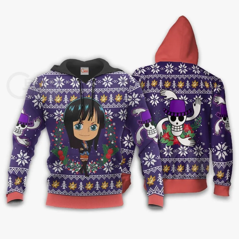Giftngon - Nico Robin Ugly Christmas Sweater One Piece Anime Xmas