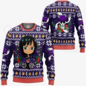Giftngon - Nico Robin Ugly Christmas Sweater One Piece Anime Xmas