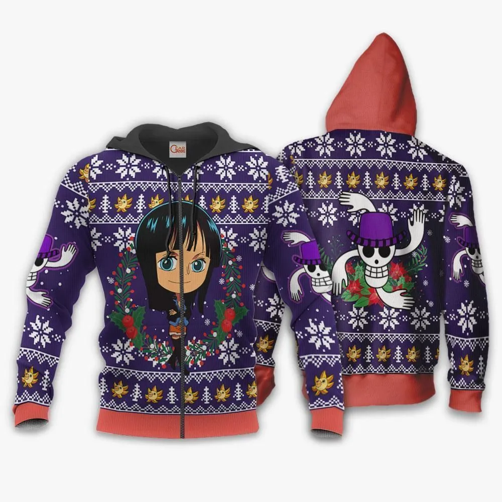 Giftngon - Nico Robin Ugly Christmas Sweater One Piece Anime Xmas
