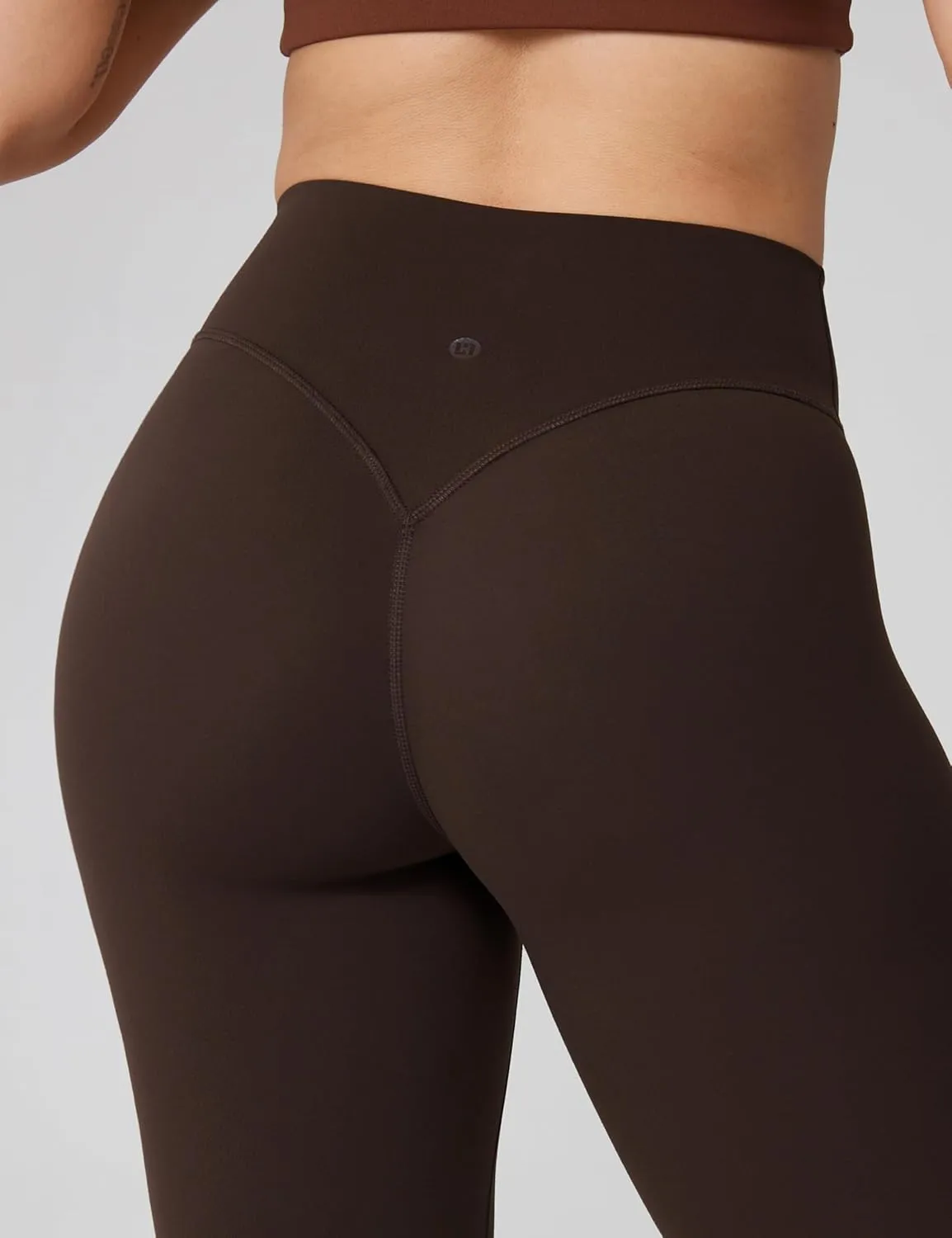Hugcurve No Front Seam High Waisted Workout Leggings for Women Buttery Soft Yoga Pants Gym Athletic Tights - 25''