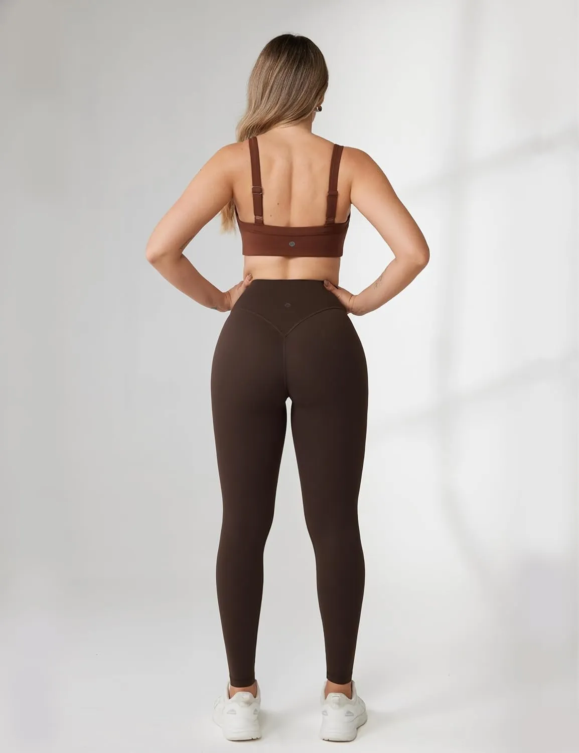 Hugcurve No Front Seam High Waisted Workout Leggings for Women Buttery Soft Yoga Pants Gym Athletic Tights - 25''