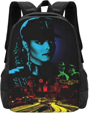 Janet Music Jackson Unisex Sports Bag, Backpack for Office Cool Work Backpack Computer Bag for Men and Women