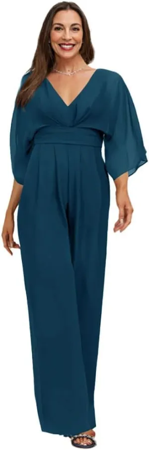 Jumpsuit/Pantsuit Mother of The Bride Dresses Chiffon Wedding Guest Party Dress Formal Evening Gowns