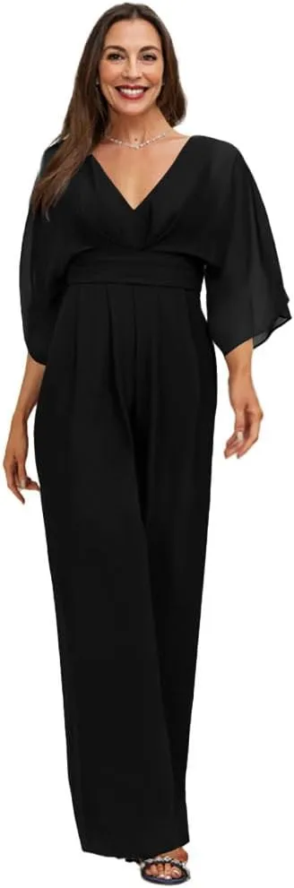 Jumpsuit/Pantsuit Mother of The Bride Dresses Chiffon Wedding Guest Party Dress Formal Evening Gowns