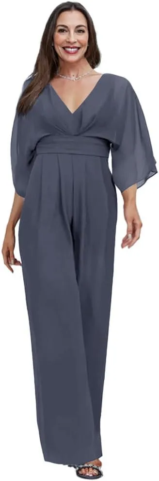 Jumpsuit/Pantsuit Mother of The Bride Dresses Chiffon Wedding Guest Party Dress Formal Evening Gowns