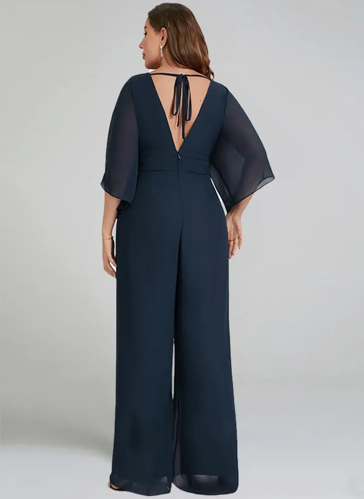 Jumpsuit/Pantsuit Mother of The Bride Dresses Chiffon Wedding Guest Party Dress Formal Evening Gowns
