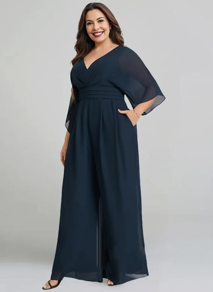 Jumpsuit/Pantsuit Mother of The Bride Dresses Chiffon Wedding Guest Party Dress Formal Evening Gowns
