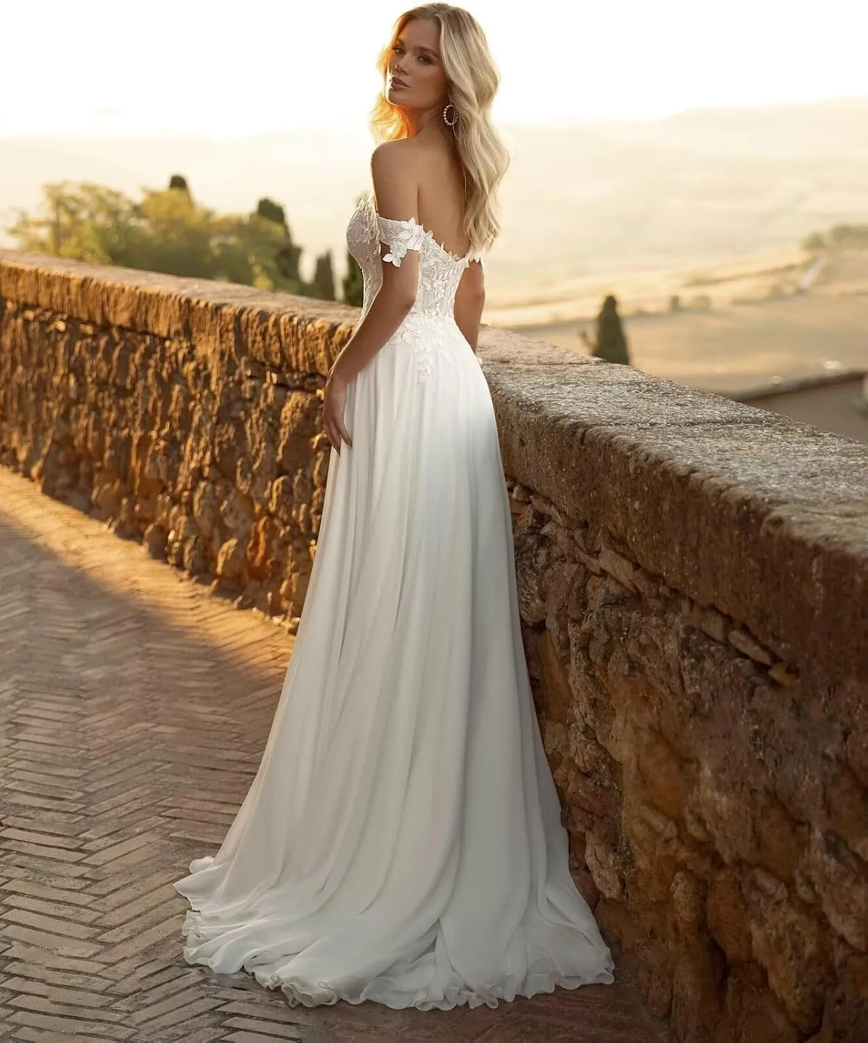 Lace Mermaid Wedding Dresses for Bride 2025 Long Appliques Wedding Gowns Boho Beach Bridal Gowns with Train