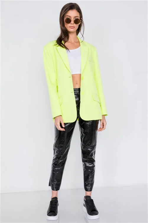 Lemonade Blazer Long Sleeve Front Button Closure Front Pockets Detail Blazer