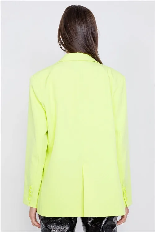 Lemonade Blazer Long Sleeve Front Button Closure Front Pockets Detail Blazer