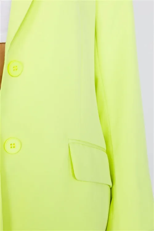 Lemonade Blazer Long Sleeve Front Button Closure Front Pockets Detail Blazer