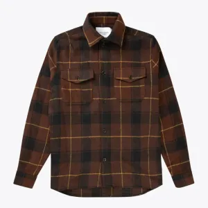 Lennon Check Shirt (Ebony Brown   Black)