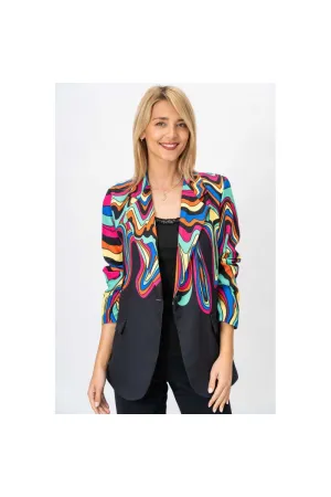 Look Mode Zig Zag Printed Blazer