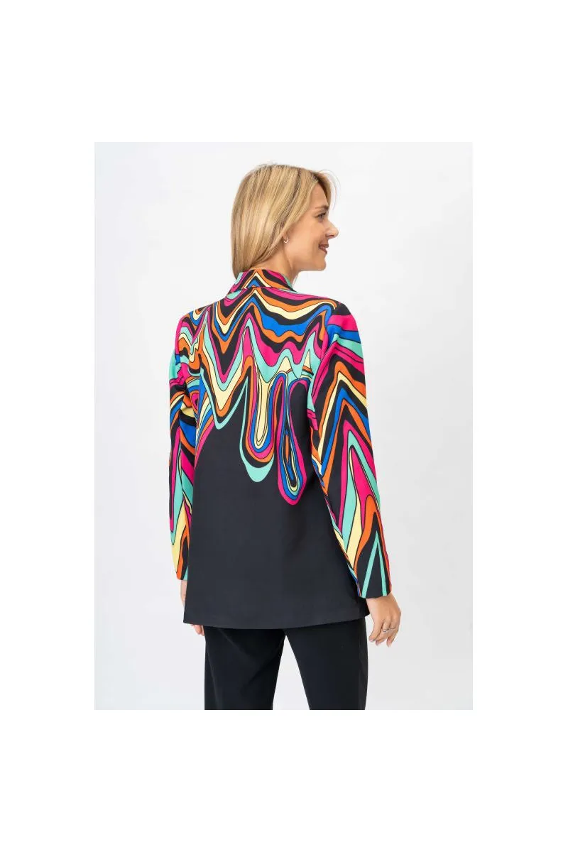 Look Mode Zig Zag Printed Blazer