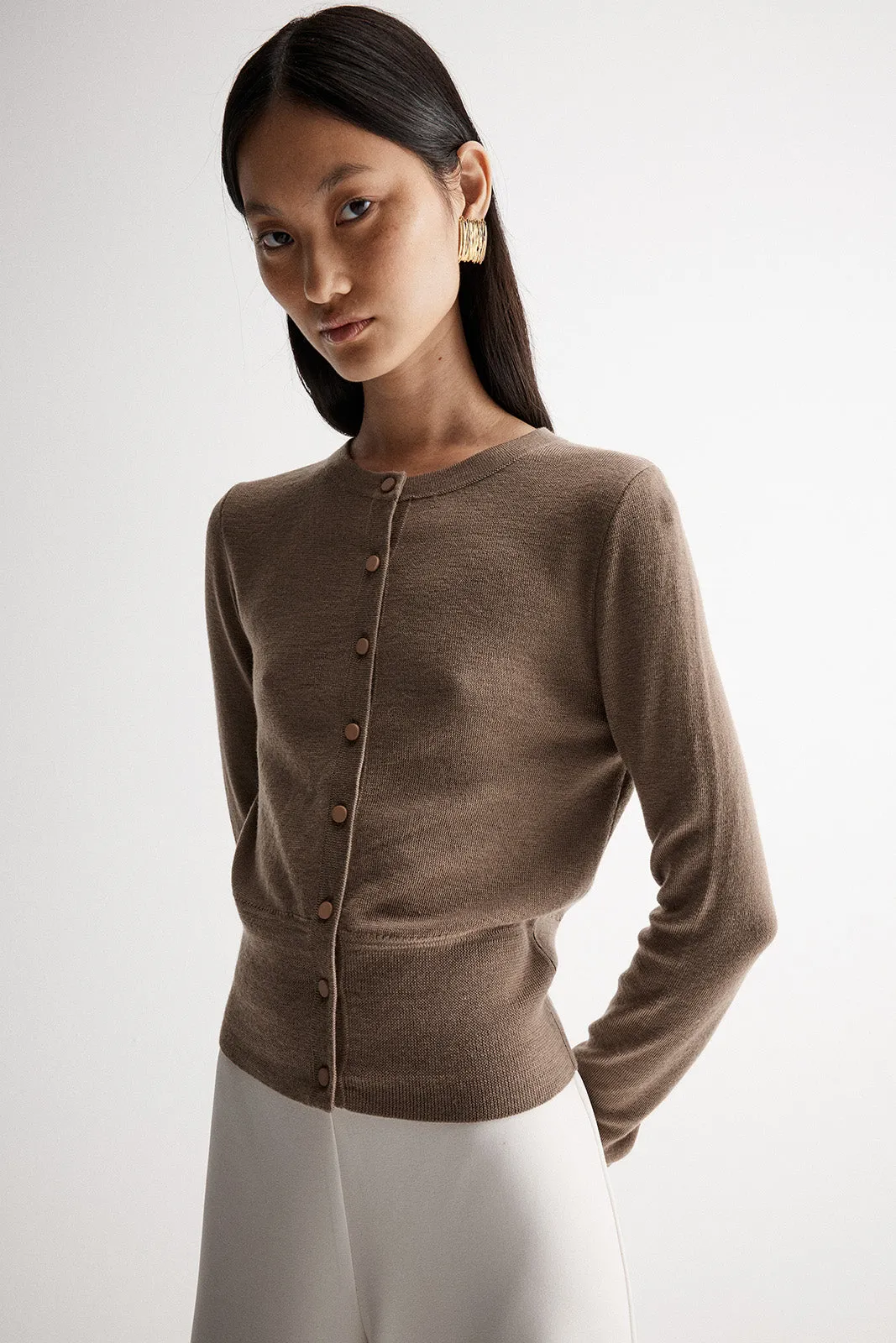 Madeleine Knit Cardigan Camel