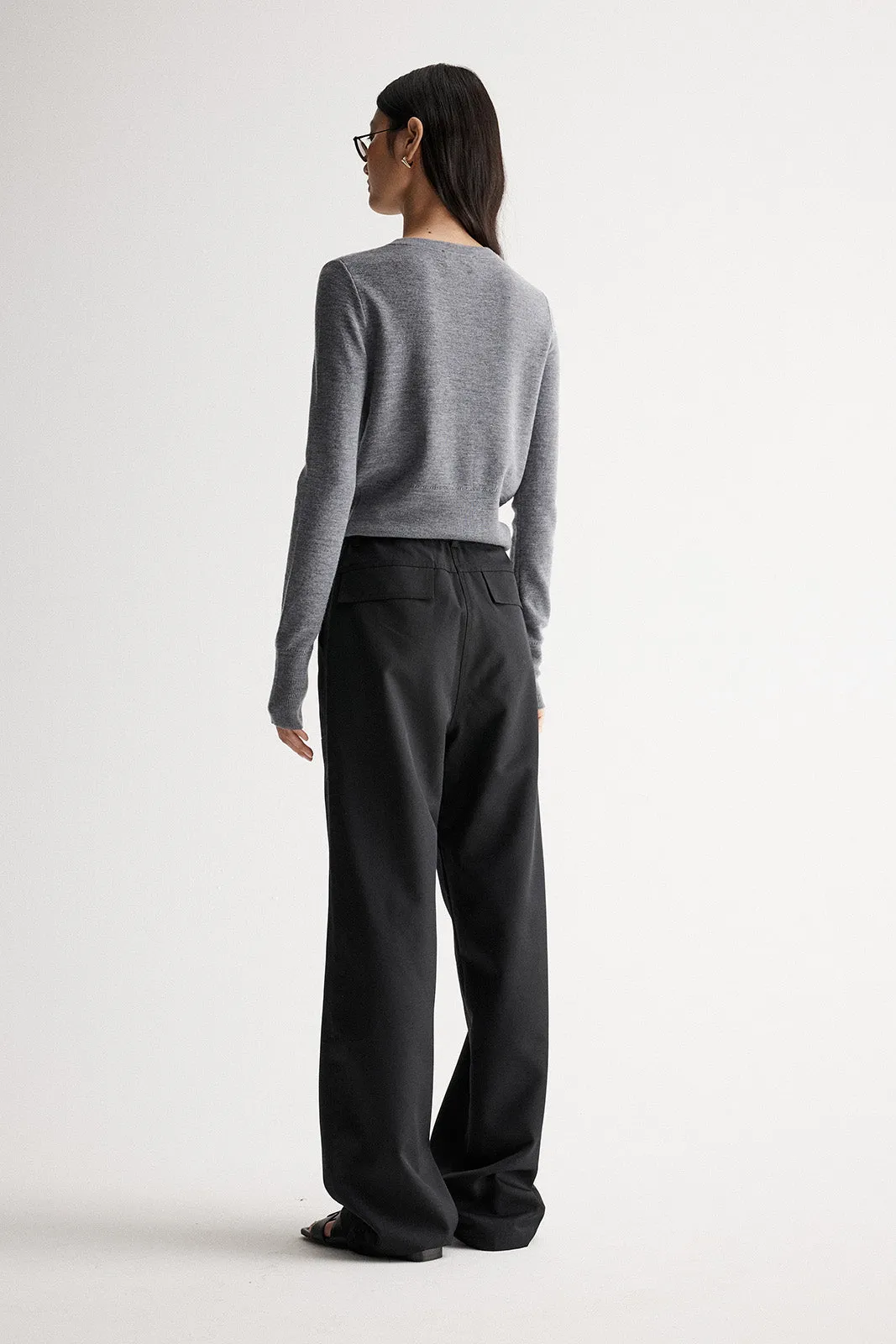 Madeleine Knit Cardigan Charcoal Marle