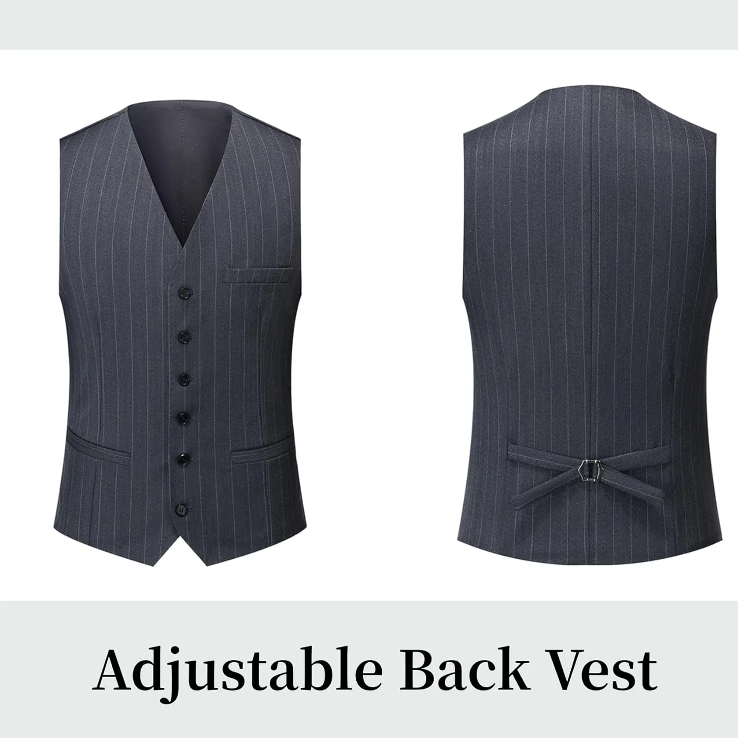 Men's Classic Stripe Suit 3 Piece Elegant Business Suit Two Button Wedding Prom Tuxedo Jacket Vest & Pants 2025