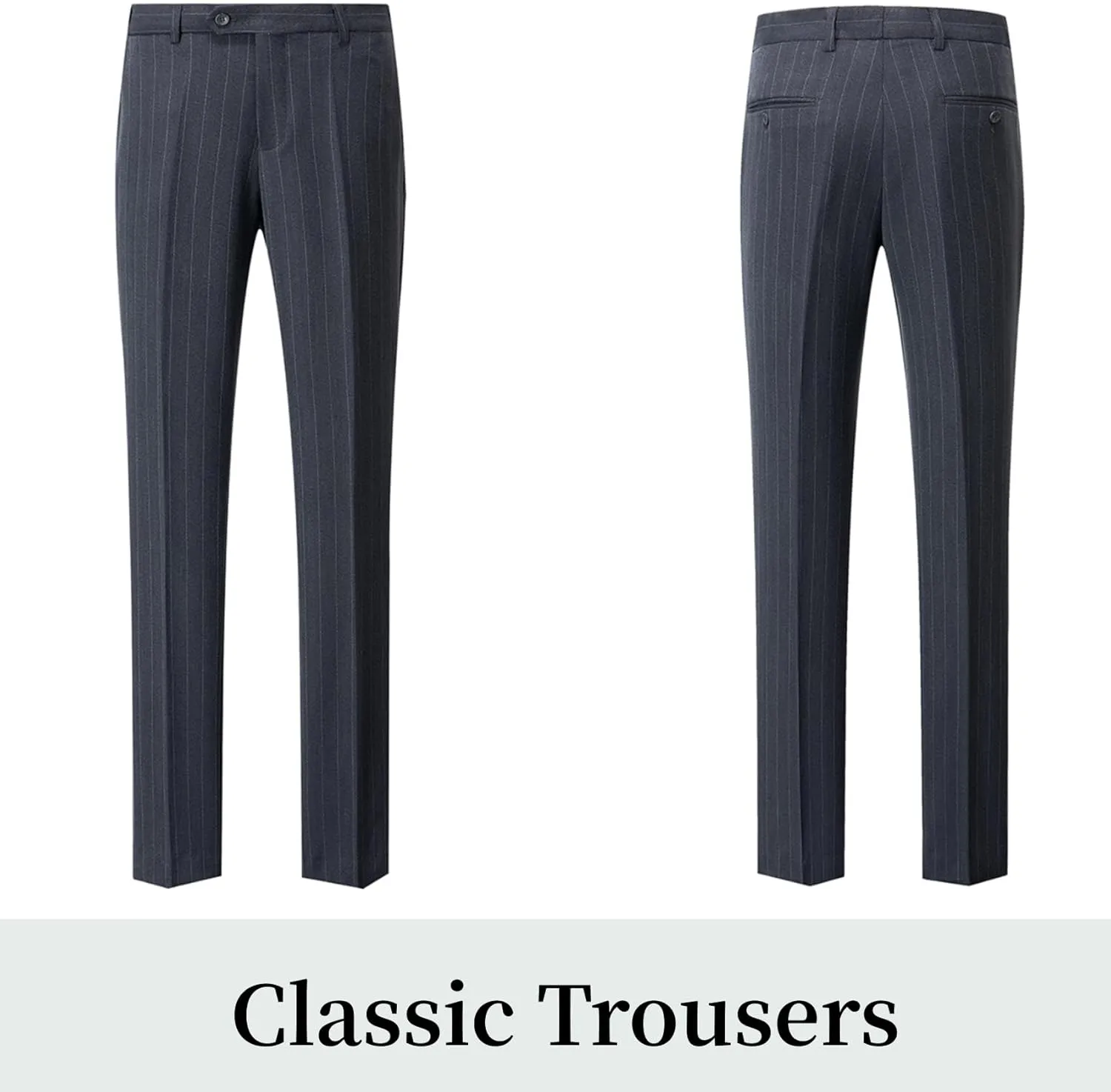 Men's Classic Stripe Suit 3 Piece Elegant Business Suit Two Button Wedding Prom Tuxedo Jacket Vest & Pants 2025