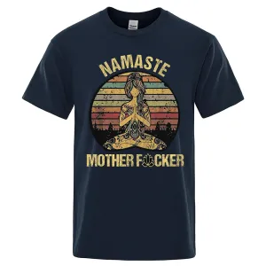 Namaste Mother Fucke'rs' Black Oversized T-Shirt