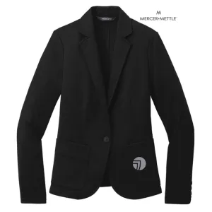 NEW SEI Mercer Mettle Womens Relaxed Knit Blazer - Deep Black